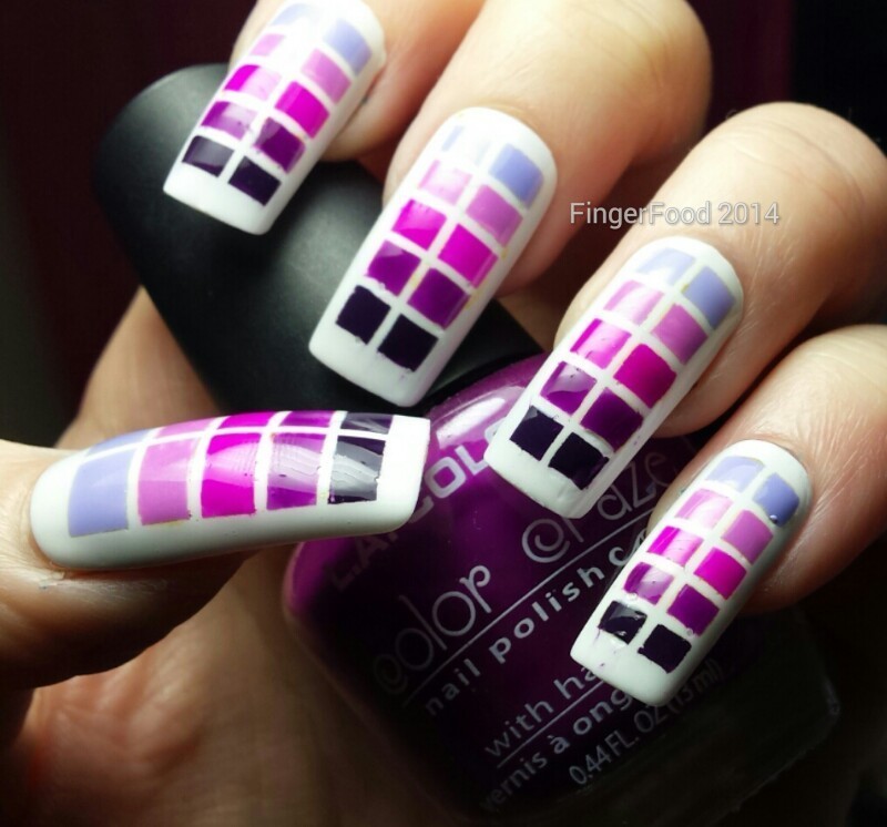 Geometric for FingerFood's Theme Buffet nail art by Sam Nailpolis