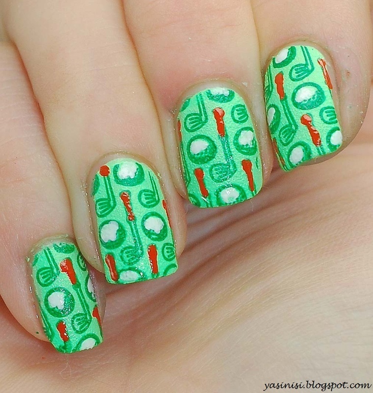 golf nail art by Yasinisi Nailpolis Museum of Nail Art