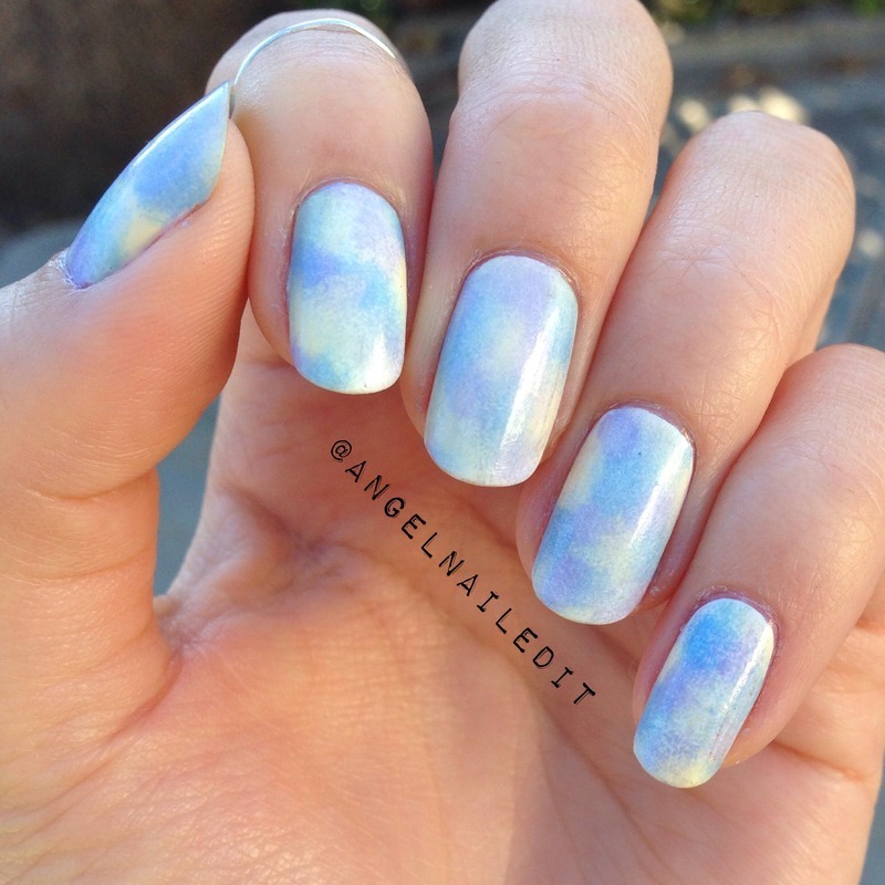 Cloudy Pastel nail art by Angel Son Nailpolis Museum of Nail Art