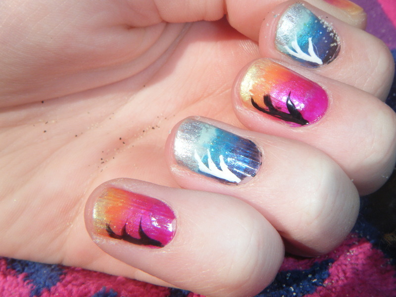 Fire and Ice nail art by Halle Butler Nailpolis Museum of Nail Art
