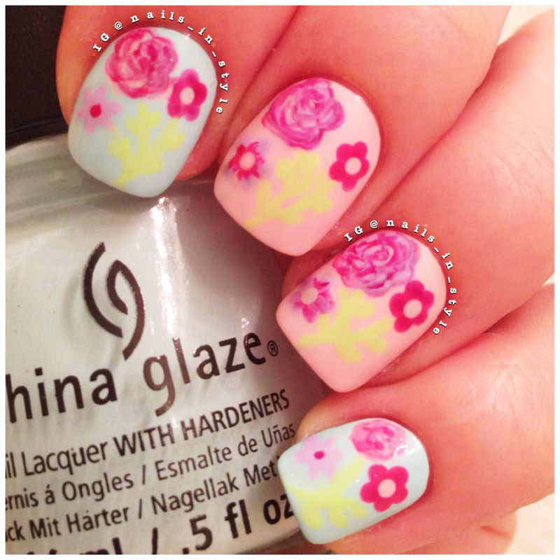 Spring Flowers nail art by Nails_In_Style Nailpolis Museum of Nail Art