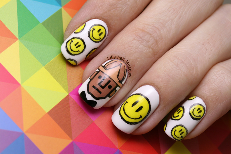 Pharrell Williams Happy Inspired Nails Nail Art By Let S Nail