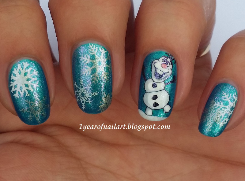 disney frozen nail art