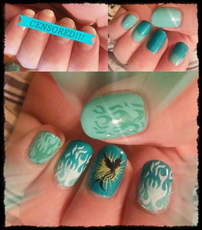 Phoenix Rising nail art by Pamela Feader Nailpolis Museum of Nail Art